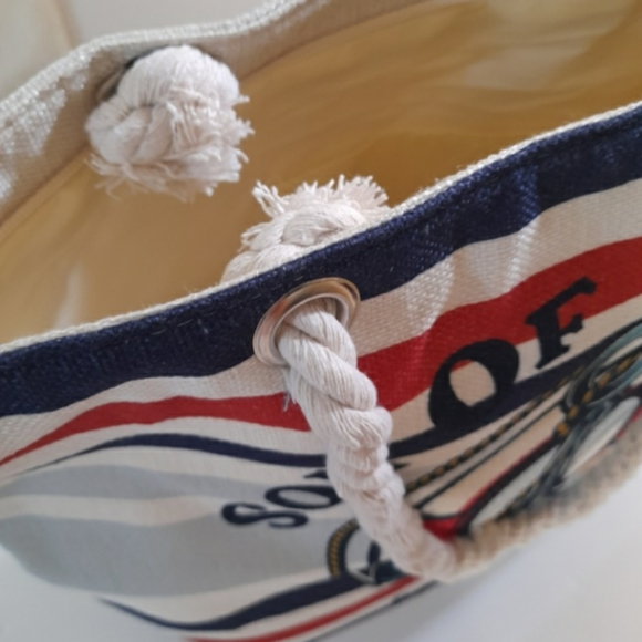 ● Eco Friendly Nautical Theme Beach Bag - Picture 5 of 16